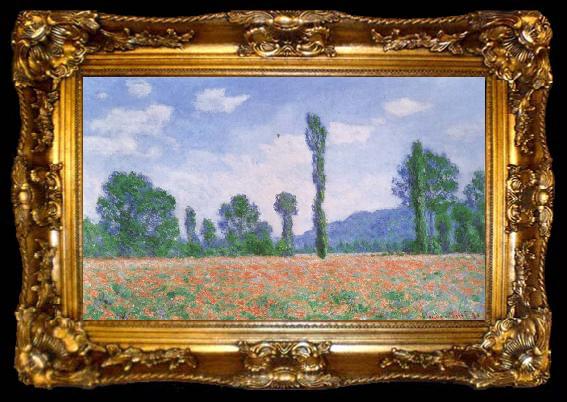 framed  Claude Monet Poppy Field at Giverny, ta009-2